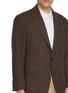  - J∞QUALITY - Single Breasted Chequered Tweed Wool Blazer