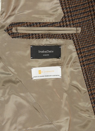  - J∞QUALITY - Single Breasted Chequered Tweed Wool Blazer