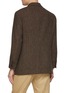 Back View - Click To Enlarge - J∞QUALITY - Single Breasted Chequered Tweed Wool Blazer