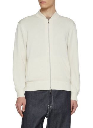 Main View - Click To Enlarge - J∞QUALITY - MA-1 Zip Up Cashmere Silk Flight Jacket