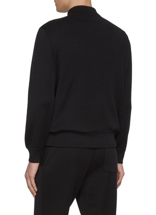 Back View - Click To Enlarge - J∞QUALITY - MA-1 Zip Up Cashmere Silk Flight Jacket