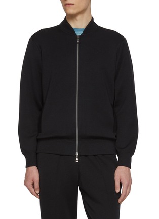 Main View - Click To Enlarge - J∞QUALITY - MA-1 Zip Up Cashmere Silk Flight Jacket