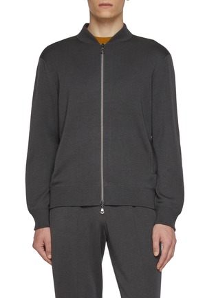 Main View - Click To Enlarge - J∞QUALITY - MA-1 Zip Up Cashmere Silk Flight Jacket