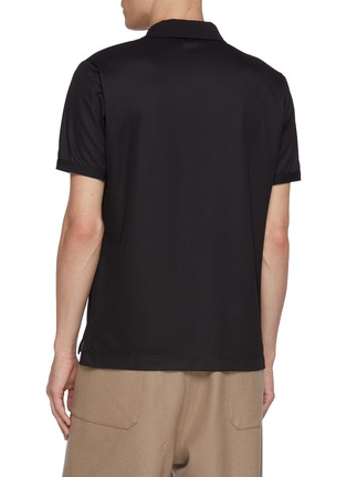Back View - Click To Enlarge - J∞QUALITY - Washi Half Button Polo Shirt