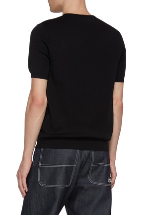 Back View - Click To Enlarge - J∞QUALITY - Crewneck Cashmere Silk Knit Sweater
