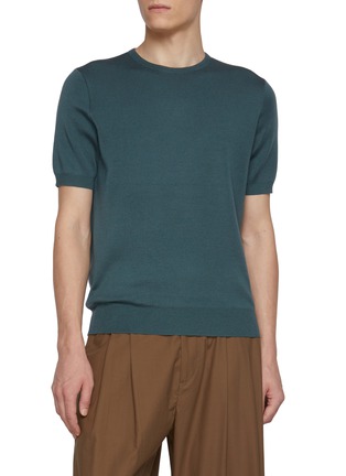 Main View - Click To Enlarge - J∞QUALITY - Crewneck Cashmere Silk Knit Sweater