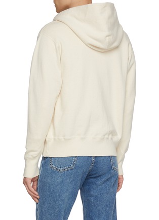 Back View - Click To Enlarge - J∞QUALITY - Hooded Zip Up Cotton Sweatshirt