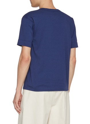 Back View - Click To Enlarge - J∞QUALITY - Henry Neck Cotton T-Shirt
