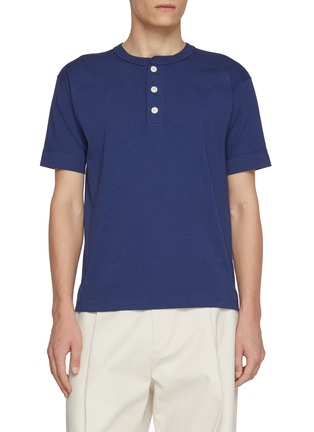 Main View - Click To Enlarge - J∞QUALITY - Henry Neck Cotton T-Shirt