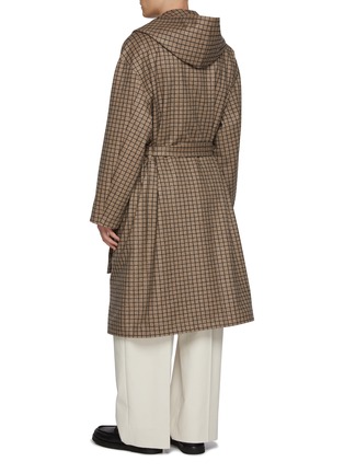 Back View - Click To Enlarge - J∞QUALITY - Hooded Check Bathrobe Coat