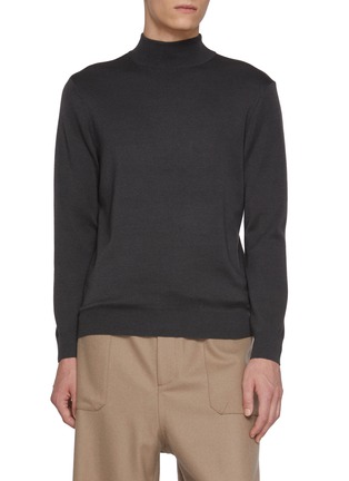 Main View - Click To Enlarge - J∞QUALITY - Turtleneck Cashmere Silk Knit Sweater