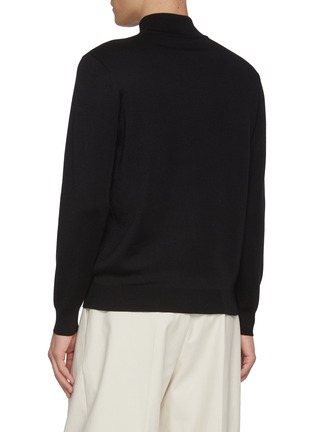 Back View - Click To Enlarge - J∞QUALITY - Mock Neck Cashmere Silk Top