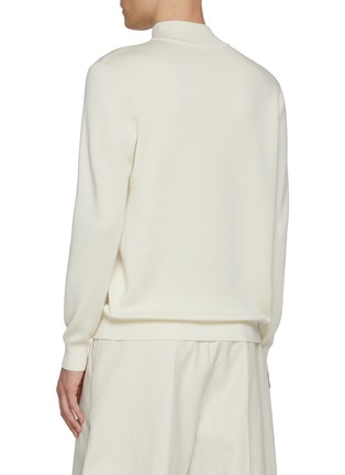 Back View - Click To Enlarge - J∞QUALITY - Mock Neck Cashmere Silk Knit Top