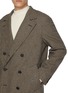  - J∞QUALITY - Double Breasted Check Wool Coat