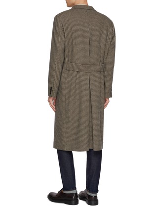 Back View - Click To Enlarge - J∞QUALITY - Double Breasted Check Wool Coat