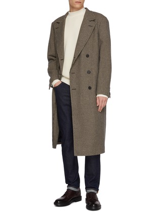 Figure View - Click To Enlarge - J∞QUALITY - Double Breasted Check Wool Coat
