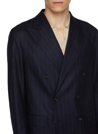 - J∞QUALITY - Pinstripe Double Breasted Wool Blazer