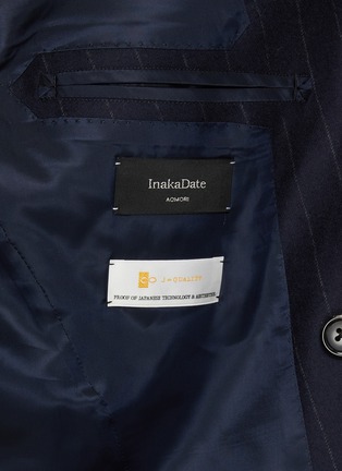  - J∞QUALITY - Pinstripe Double Breasted Wool Blazer