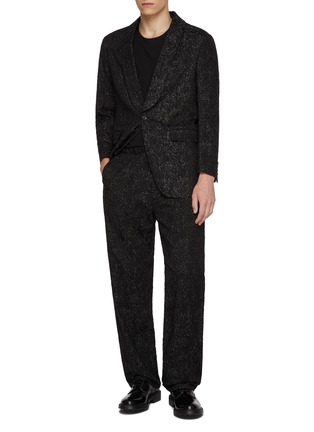 Figure View - Click To Enlarge - J∞QUALITY - Elasticated Jacquard Pants