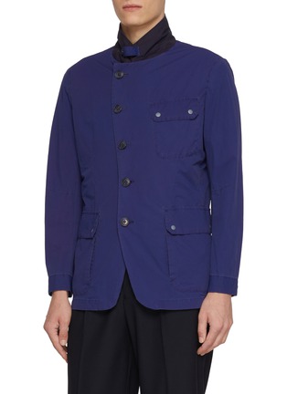 Detail View - Click To Enlarge - J∞QUALITY - Convertible Collar Flap Pocket Jacket