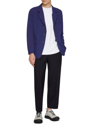 Figure View - Click To Enlarge - J∞QUALITY - Convertible Collar Flap Pocket Jacket