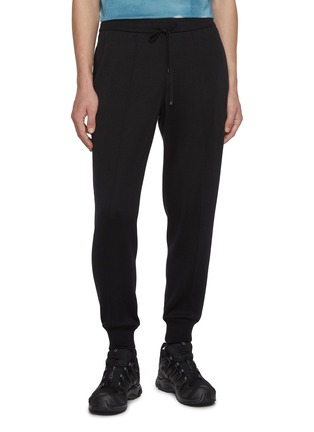 Main View - Click To Enlarge - J∞QUALITY - Elasticated Centre Press Cashmere Silk Jogger Pants