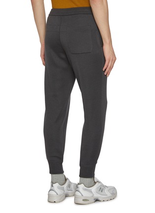 Back View - Click To Enlarge - J∞QUALITY - Elasticated Centre Press Cashmere Silk Jogger Pants