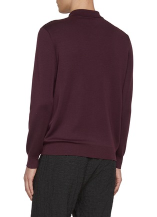 Back View - Click To Enlarge - J∞QUALITY - Cashmere Silk Polo Shirt