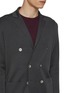  - J∞QUALITY - Double Breasted Cashmere Silk Knit Blazer