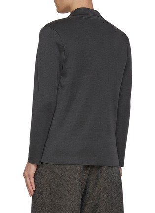 Back View - Click To Enlarge - J∞QUALITY - Double Breasted Cashmere Silk Knit Blazer