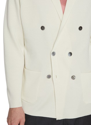  - J∞QUALITY - Double Breasted Cashmere Silk Knit Blazer