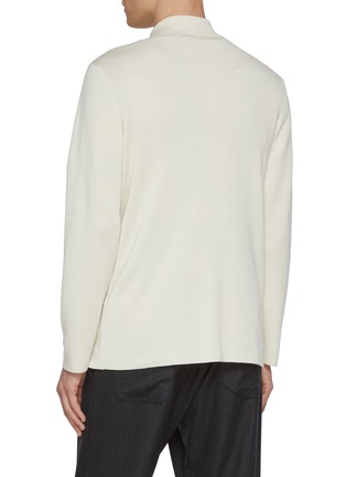 Back View - Click To Enlarge - J∞QUALITY - Double Breasted Cashmere Silk Knit Blazer