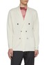 Main View - Click To Enlarge - J∞QUALITY - Double Breasted Cashmere Silk Knit Blazer