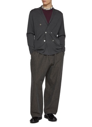 Figure View - Click To Enlarge - J∞QUALITY - Long Sleeve Crewneck Cashmere Silk Knit Top