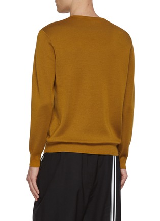 Back View - Click To Enlarge - J∞QUALITY - Long Sleeve Crewneck Cashmere Silk Knit Top