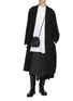 Figure View - Click To Enlarge - Y'S - Tailored Contrast Stitch Wool Coat