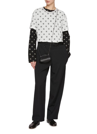 Figure View - Click To Enlarge - Y'S - Polka Dot Short Sleeve Cotton T-Shirt
