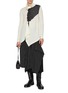 Figure View - Click To Enlarge - Y'S - Gathered Draped Front Wool Top