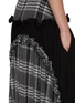  - Y'S - Asymmetrical Gathered Chequered Skirt
