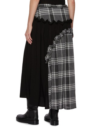 Back View - Click To Enlarge - Y'S - Asymmetrical Gathered Chequered Skirt