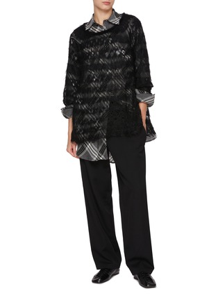 Figure View - Click To Enlarge - Y'S - Distressed Open Knit Sweater