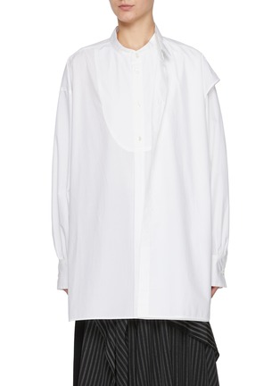 Main View - Click To Enlarge - Y'S - Panelled Double Cotton Blouse