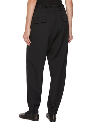 Back View - Click To Enlarge - Y'S - Elasticated Waist Hem Wool Pants