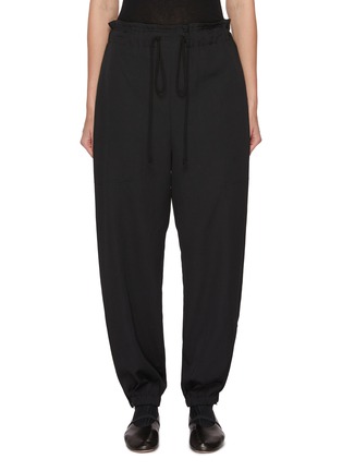 Main View - Click To Enlarge - Y'S - Elasticated Waist Hem Wool Pants