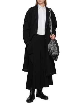 Figure View - Click To Enlarge - Y'S - Asymmetrical Gusset Jersey Skirt