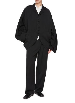Figure View - Click To Enlarge - Y'S - Tailored Dolman Sleeve Wool Jacket