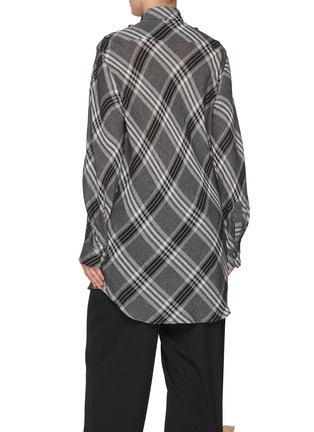Back View - Click To Enlarge - Y'S - Shoulder Loop Check Shirt