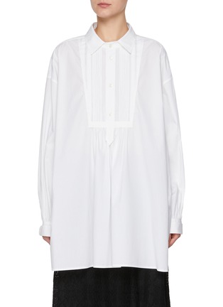 Main View - Click To Enlarge - Y'S - Pin Tuck Cotton Blouse