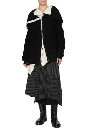 Figure View - Click To Enlarge - Y'S - Side Drape Cardigan