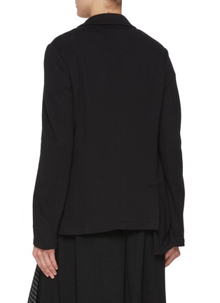 Back View - Click To Enlarge - Y'S - Asymmetrical Single Breasted Cotton Jersey Blazer